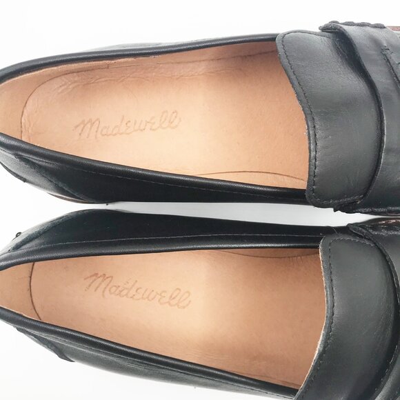 MADEWELL The Corinne Lugsole Loafer Black Leather Slip On Womens 9.5 - Picture 7 of 9